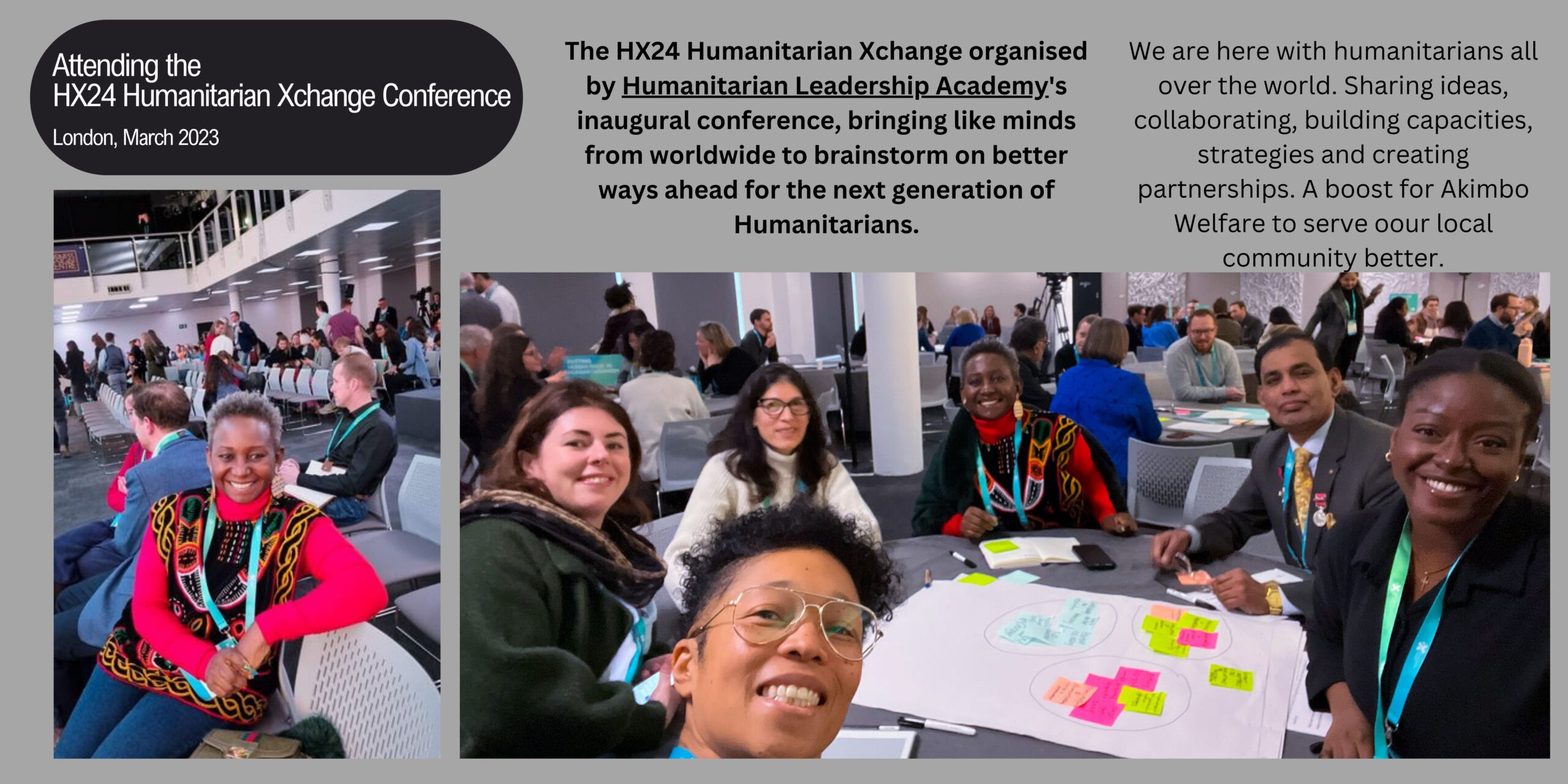 Akimbo Welfare at the Humanitarian Leadership Academy London March 2023